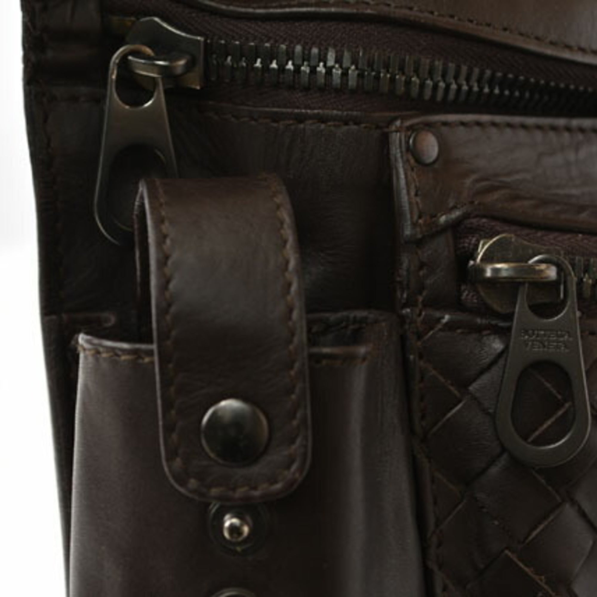Bottega Veneta Dark Brown Leather Shoulder Bag Sling Bag (Pre-Owned)