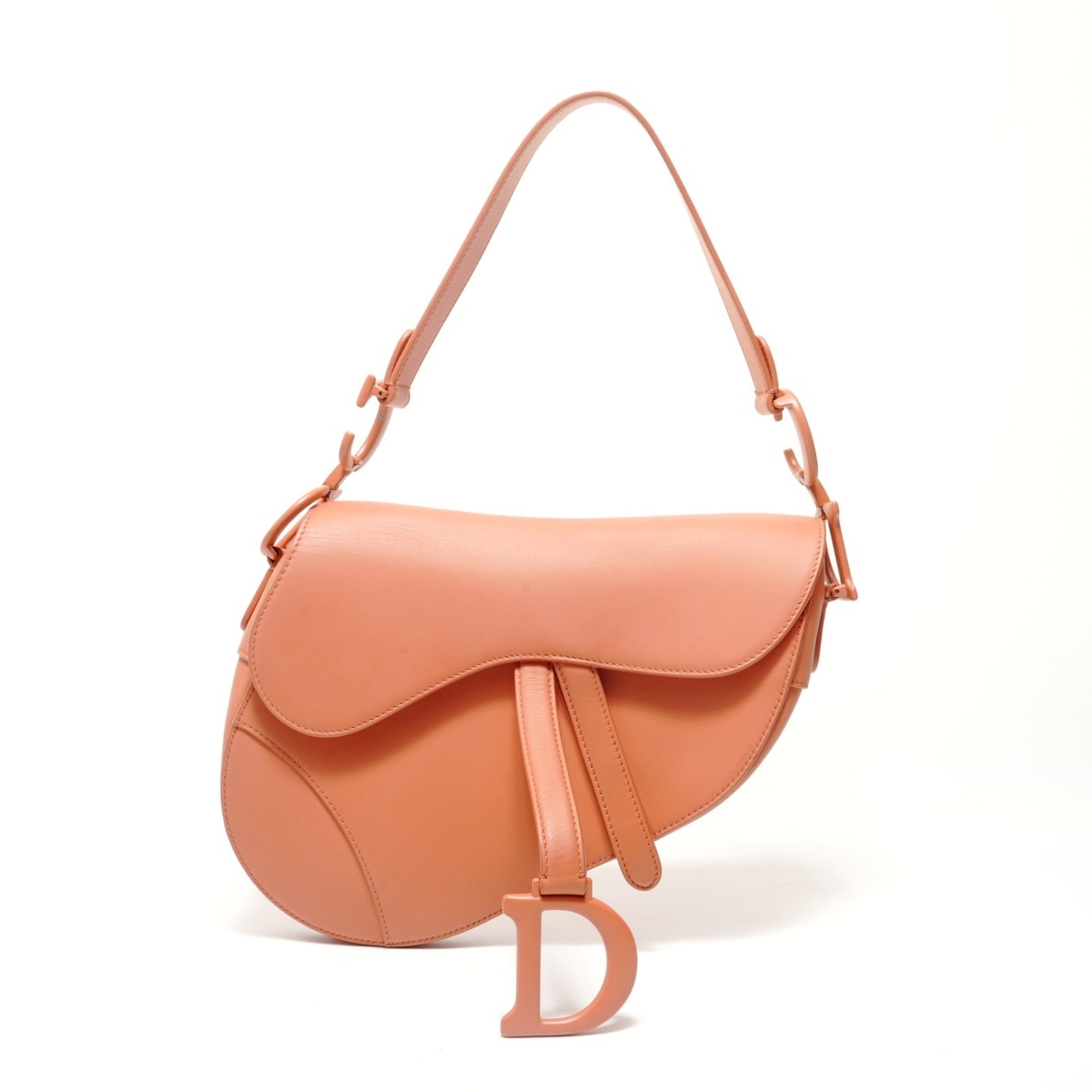 Christian Dior Orange Saddle Bag Shoulder Bag (Pre-Owned)