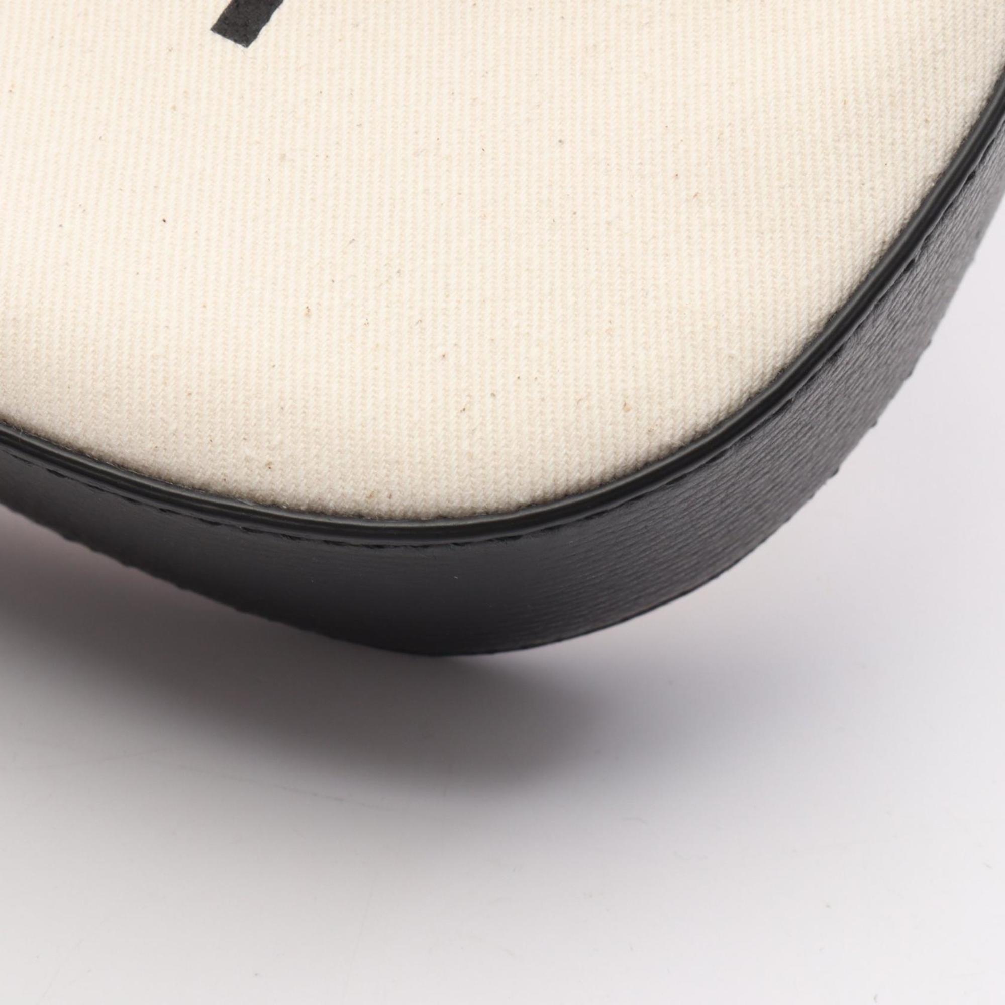 Bally Black Ivory Canvas Leather Shoulder Bag (Pre-Owned)