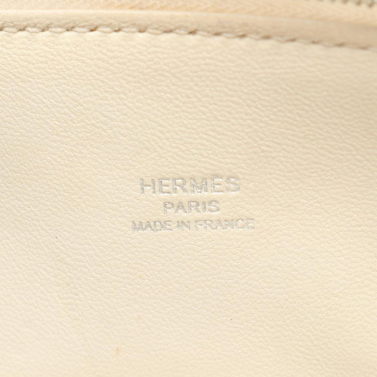 Hermes White Chevre Leather Handbag (Pre-Owned)