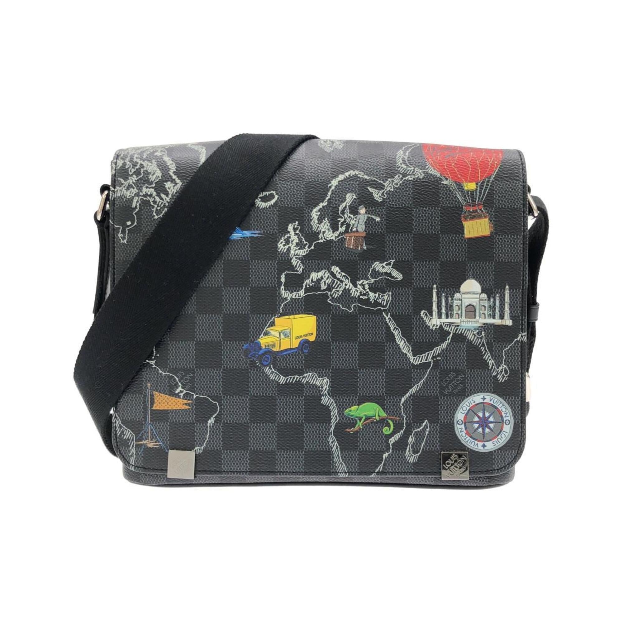 Louis Vuitton Graphite Coated Canvas Shoulder Bag (Pre-Owned)