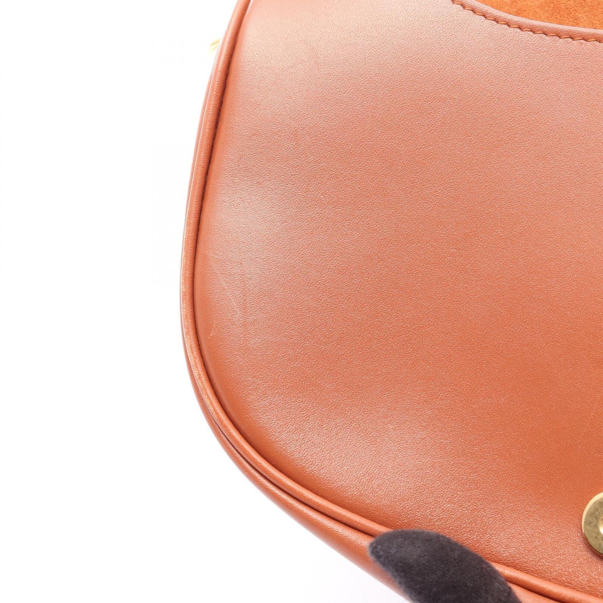 Christian Dior Brown Leather Handbag Shoulder Bag (Pre-Owned)