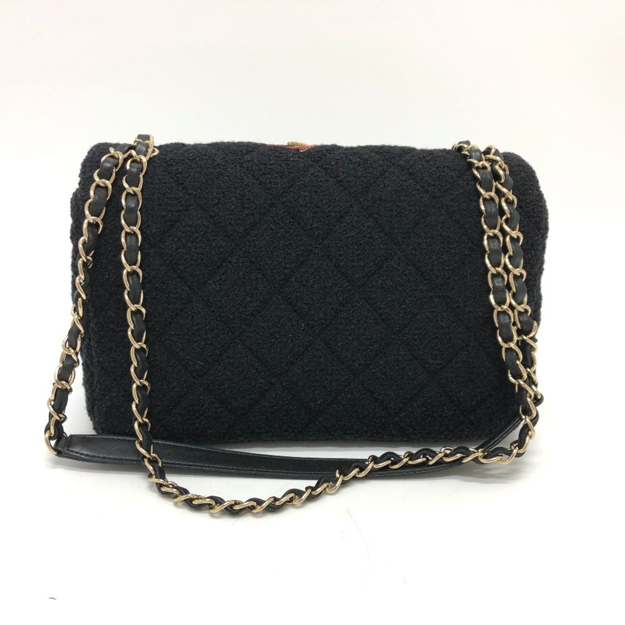 Chanel Black Canvas Shoulder Bag (Pre-Owned)