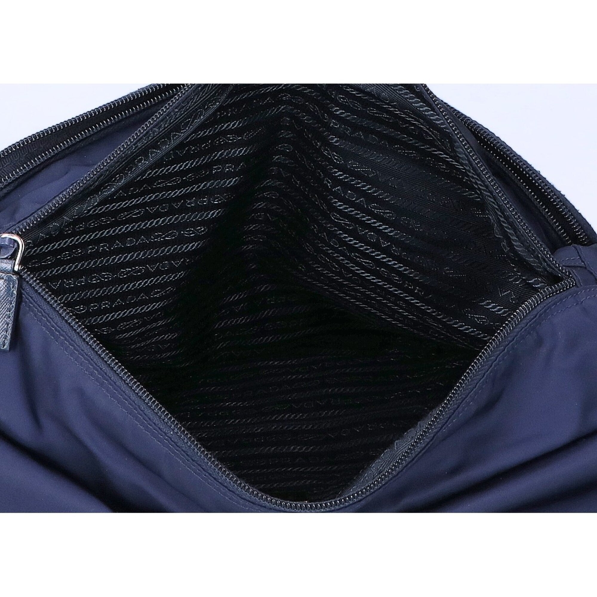 Prada Navy Nylon Shoulder Bag (Pre-Owned)