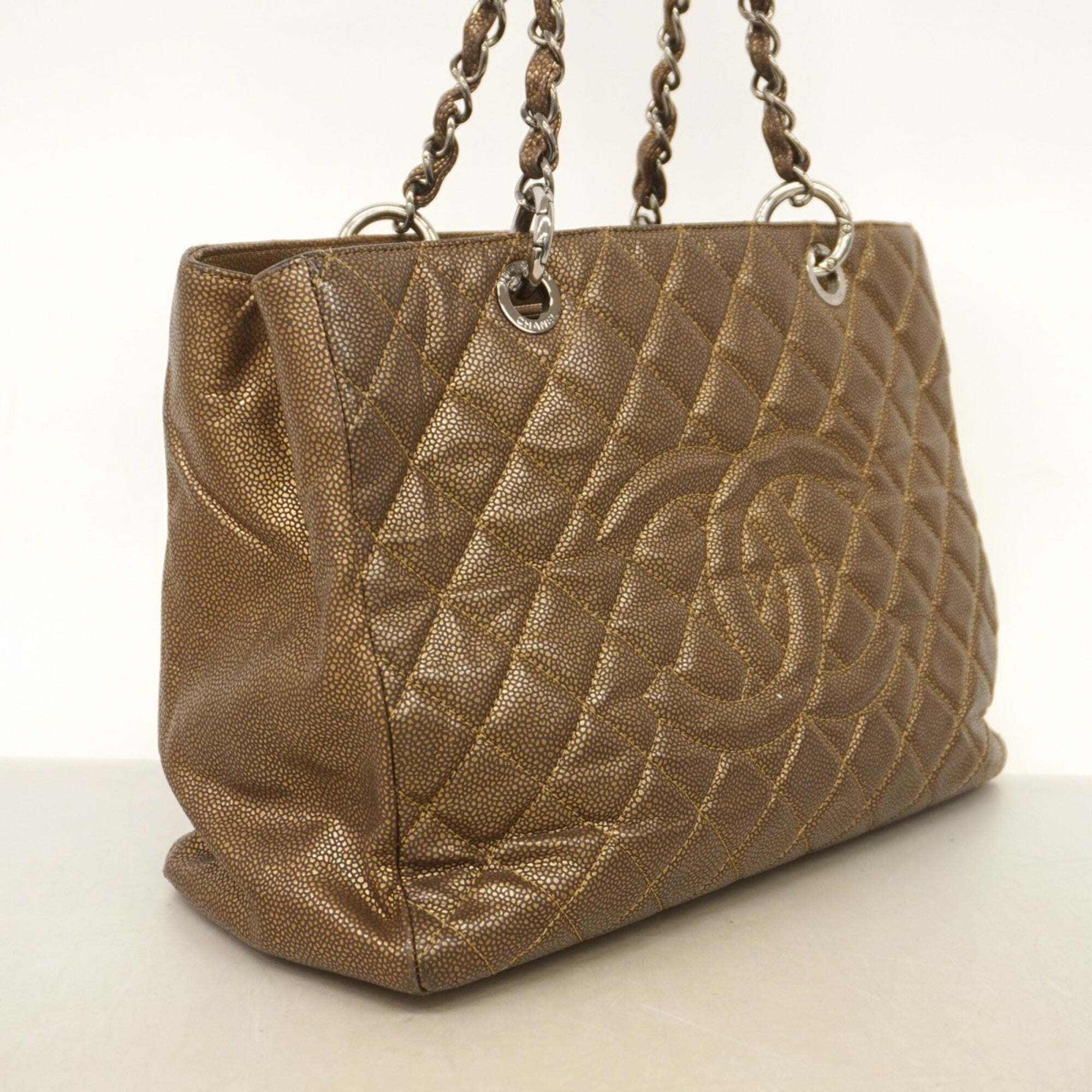 Chanel Brown Grained Calfskin Tote Bag (Pre-Owned)