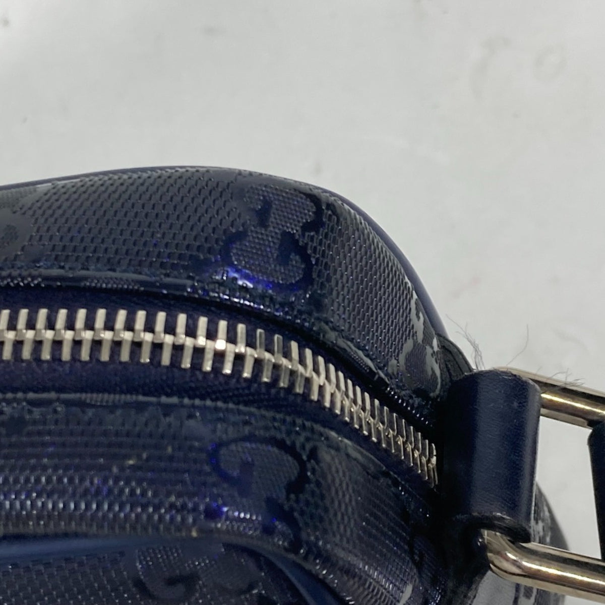 Gucci Gg Imprimé Blue Gg Imprimé Pochette Shoulder Bag (Pre-Owned)
