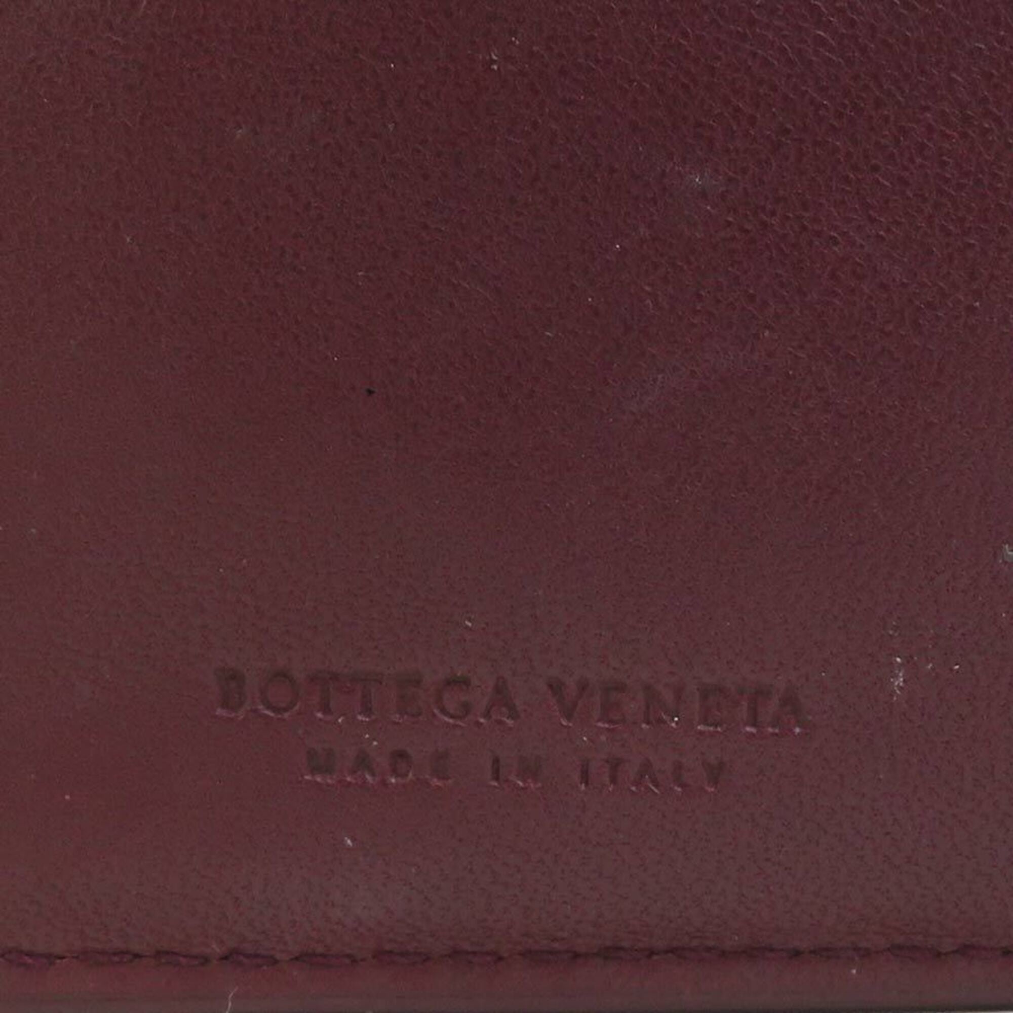 Bottega Veneta Burgundy Intrecciato Wallet (Bi-Fold) (Pre-Owned)
