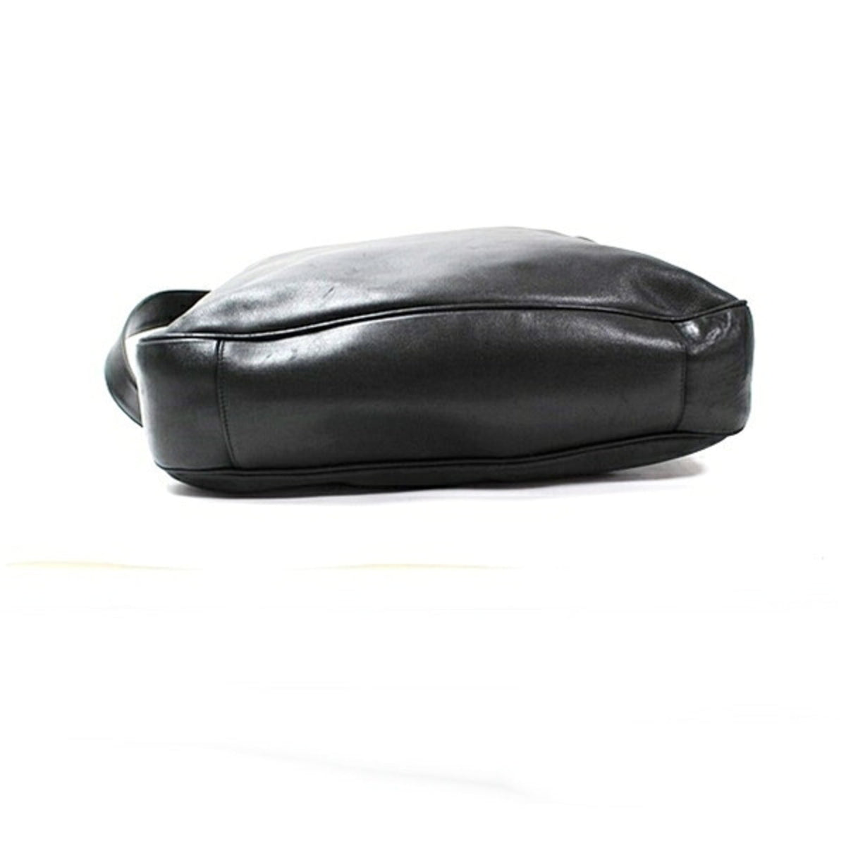 Gucci Black Gray Leather Shoulder Bag (Pre-Owned)