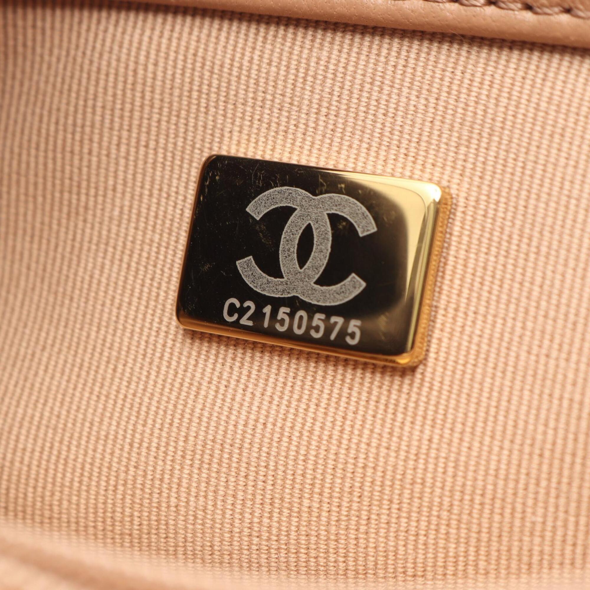 Chanel Brown Leather Handbag Shoulder Bag (Pre-Owned)