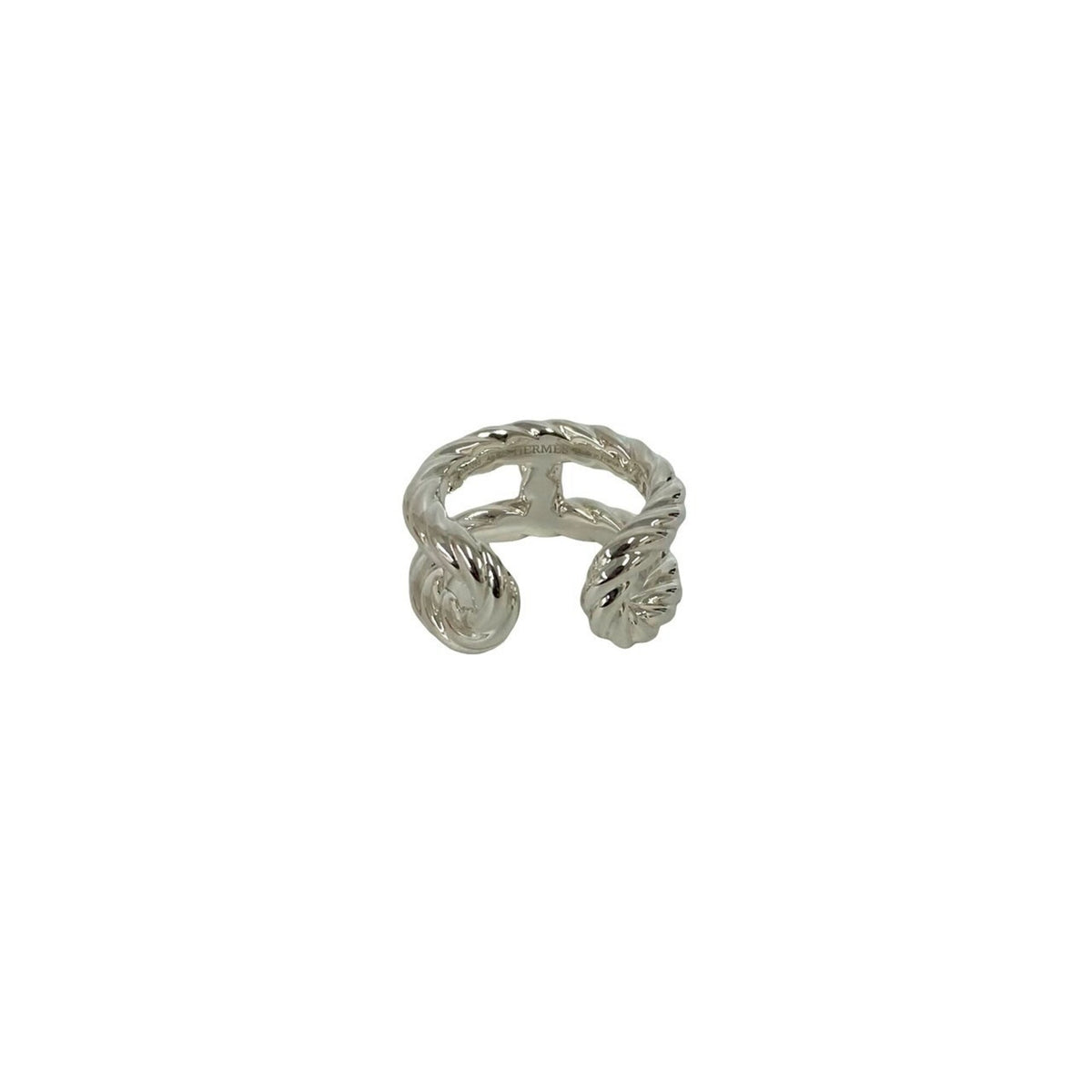 Hermes Silver Silver 925 Band Ring (Pre-Owned)