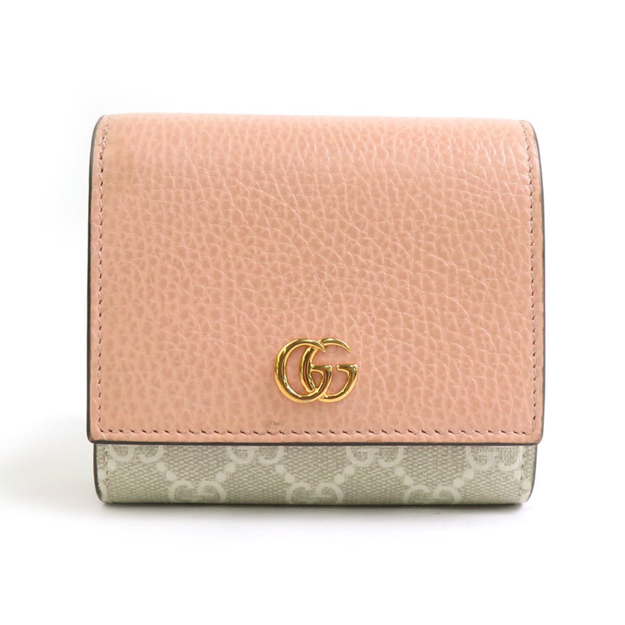Gucci Beige Pink Leather Wallet (Bi-Fold) (Pre-Owned)