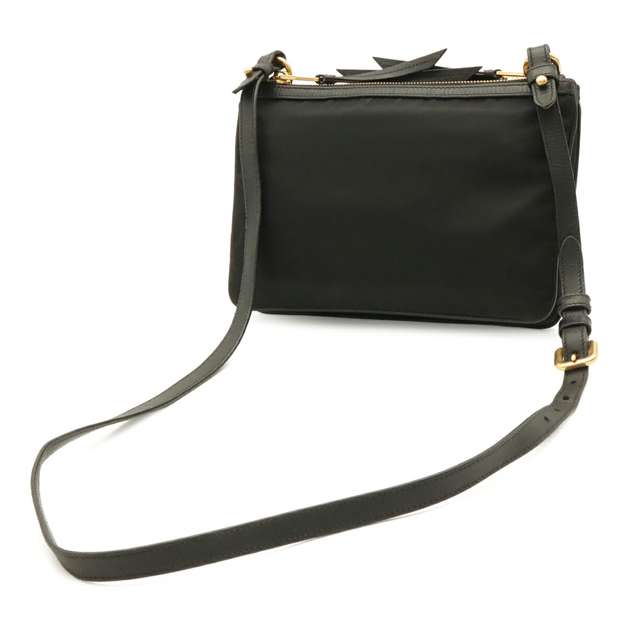 Prada Black Nero Nylon Clutch Bag Pochette Shoulder Bag (Pre-Owned)