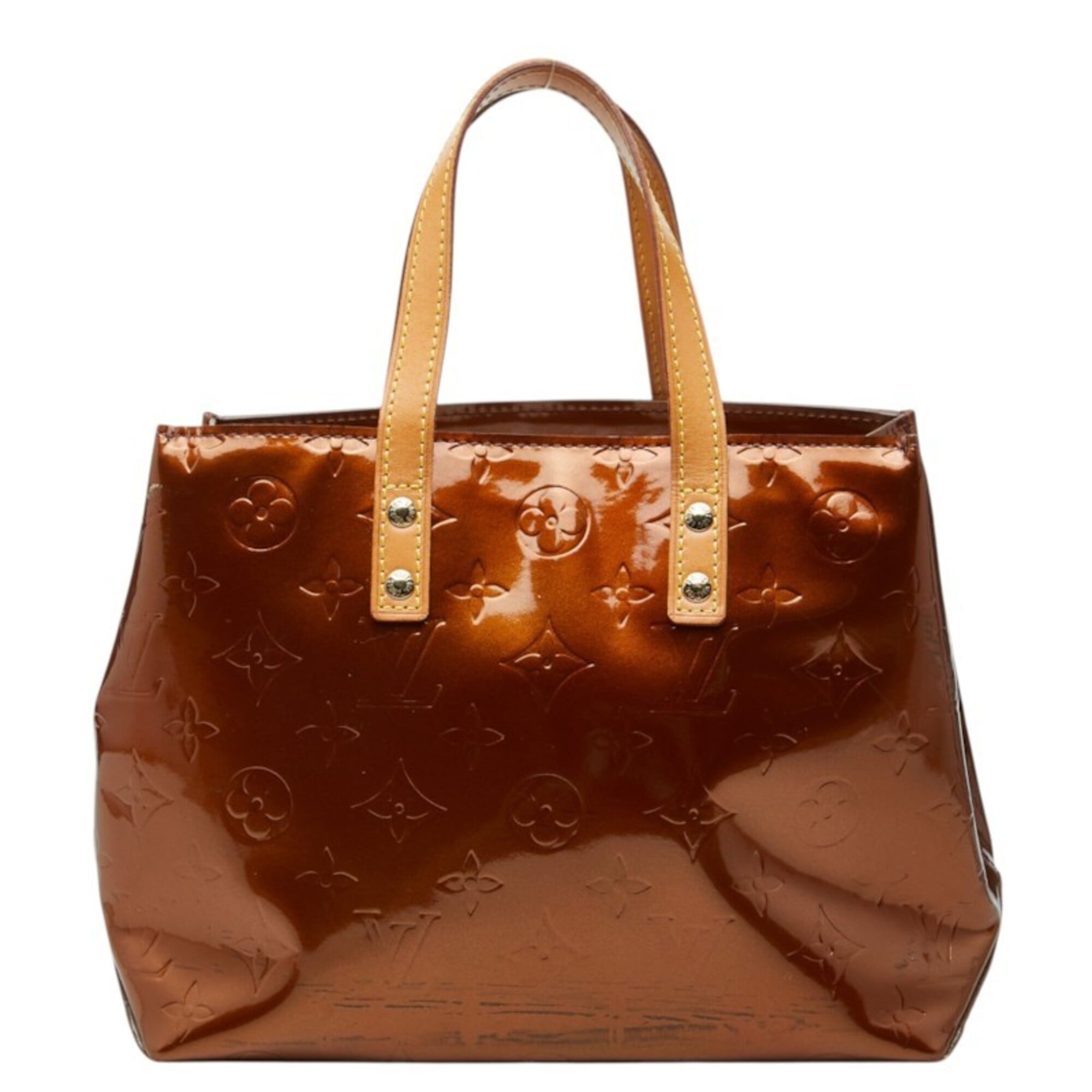 Louis Vuitton Bronze Brown Patent Leather Handbag (Pre-Owned)