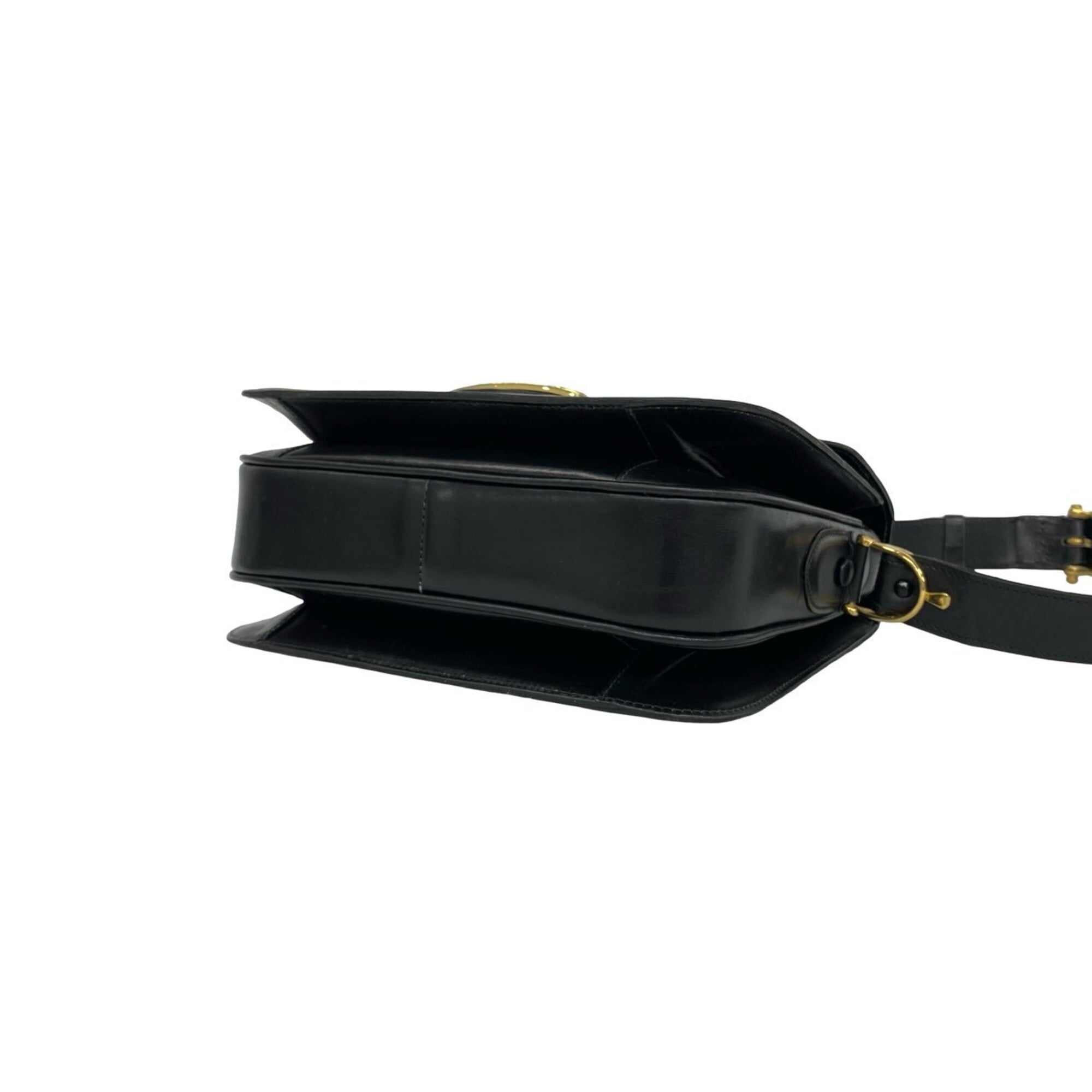 Celine Black Leather Pochette Shoulder Bag (Pre-Owned)