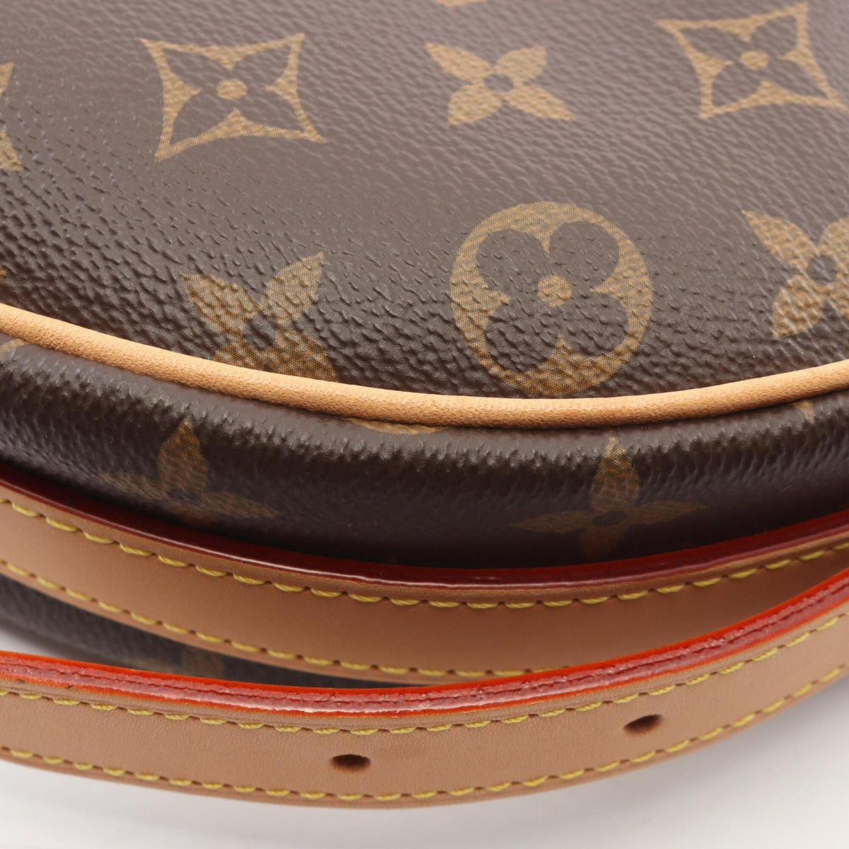Louis Vuitton Brown Pvc Coated Canvas Leather Handbag Pouch Shoulder Bag (Pre-Owned)