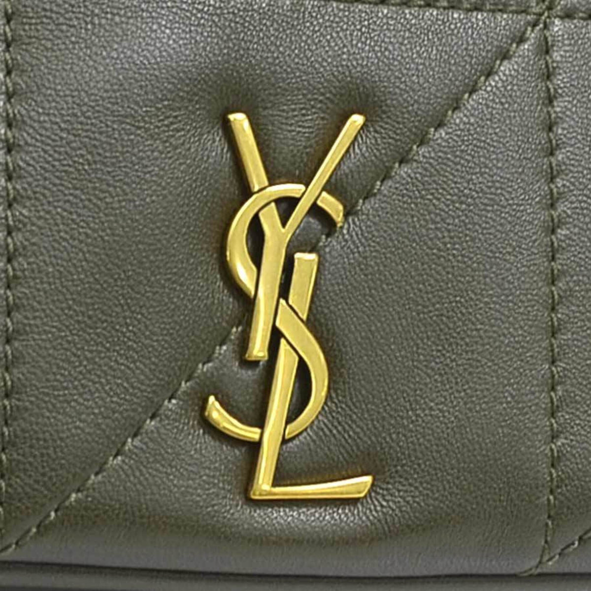 Saint Laurent Khaki Brown Leather Shoulder Bag (Pre-Owned)