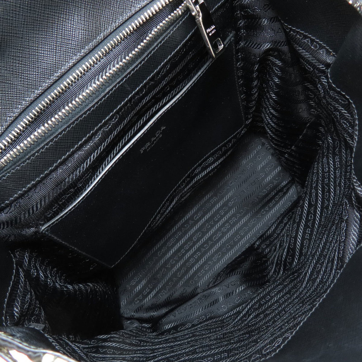 Prada Black White Nylon Backpack (Pre-Owned)