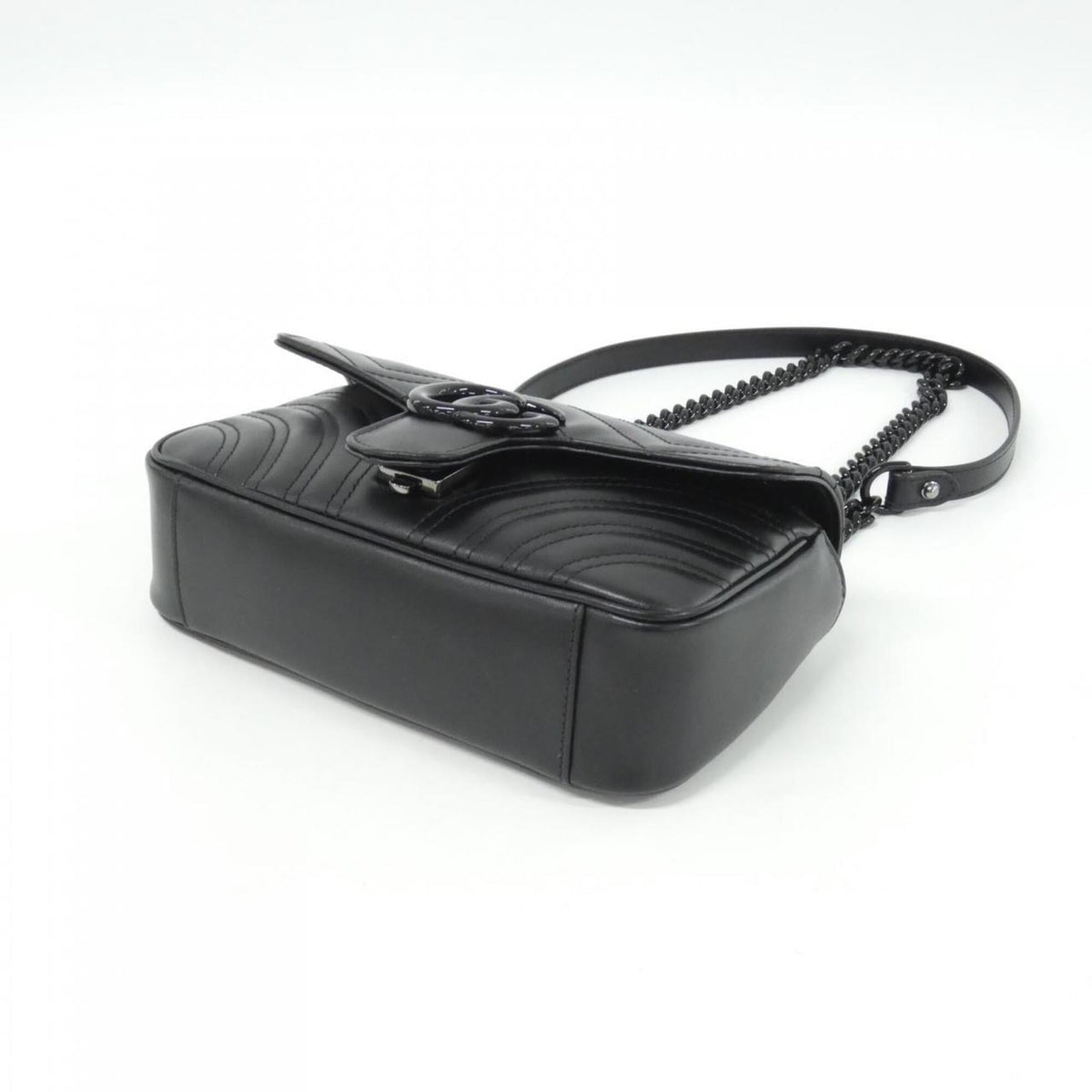 Gucci Black Quilting Leather Shoulder Bag (Pre-Owned)