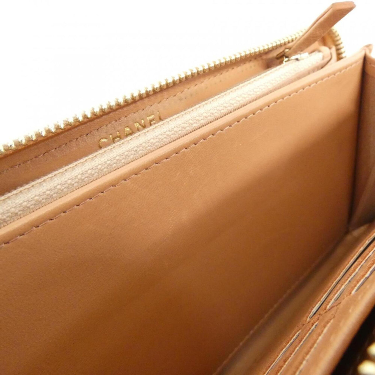 Chanel Leather Long Wallet (Bi-Fold) (Pre-Owned)