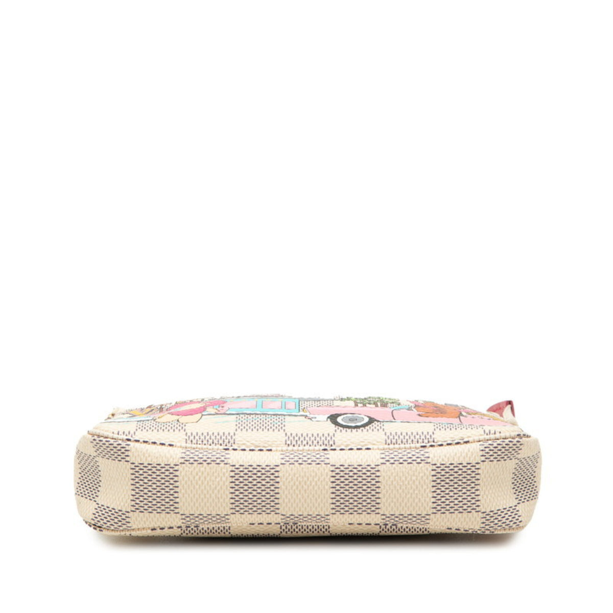 Louis Vuitton Multi-Color White Leather Pvc Handbag Pochette Pouch (Pre-Owned)
