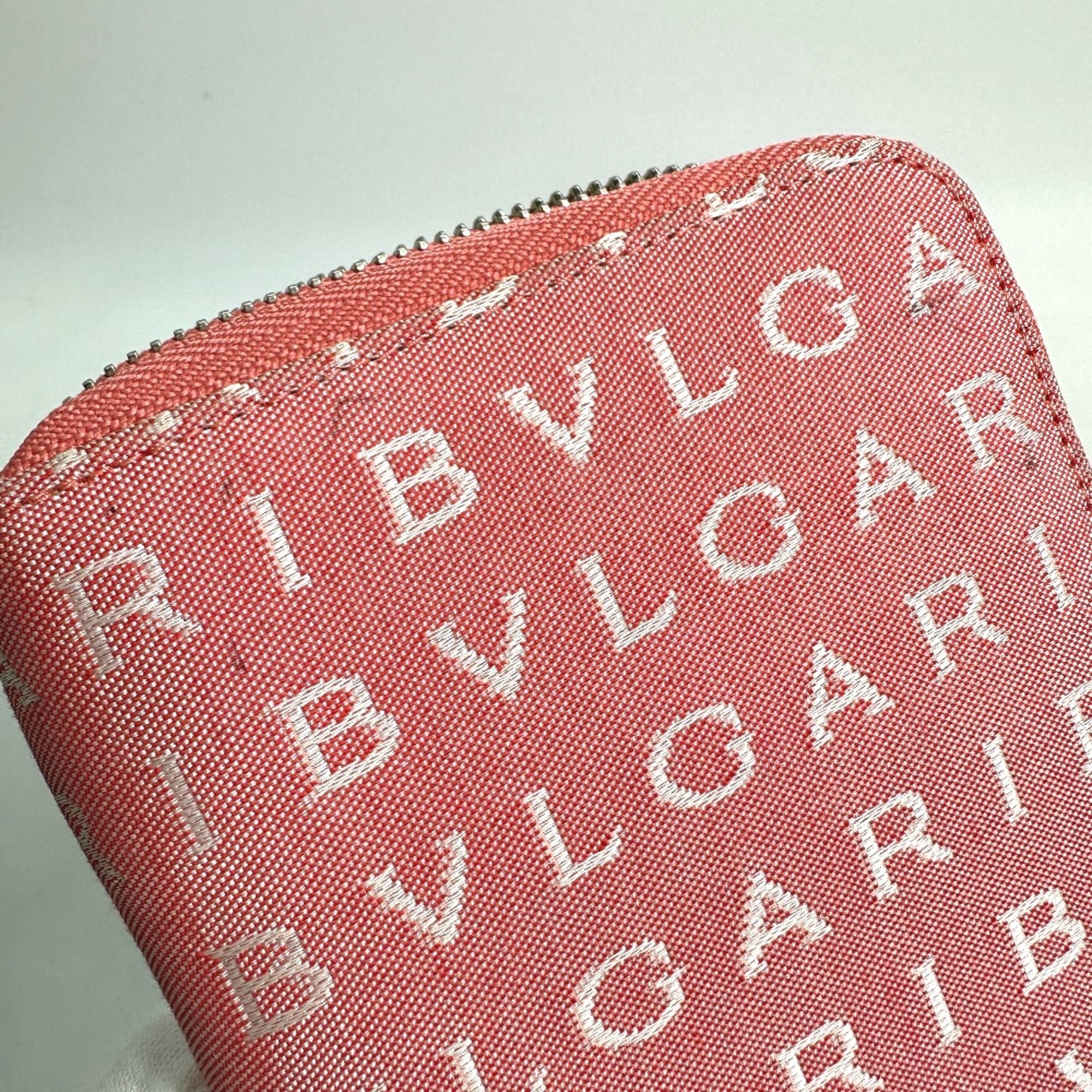 Bvlgari Pink Cloth Wallet (Bi-Fold) (Pre-Owned)