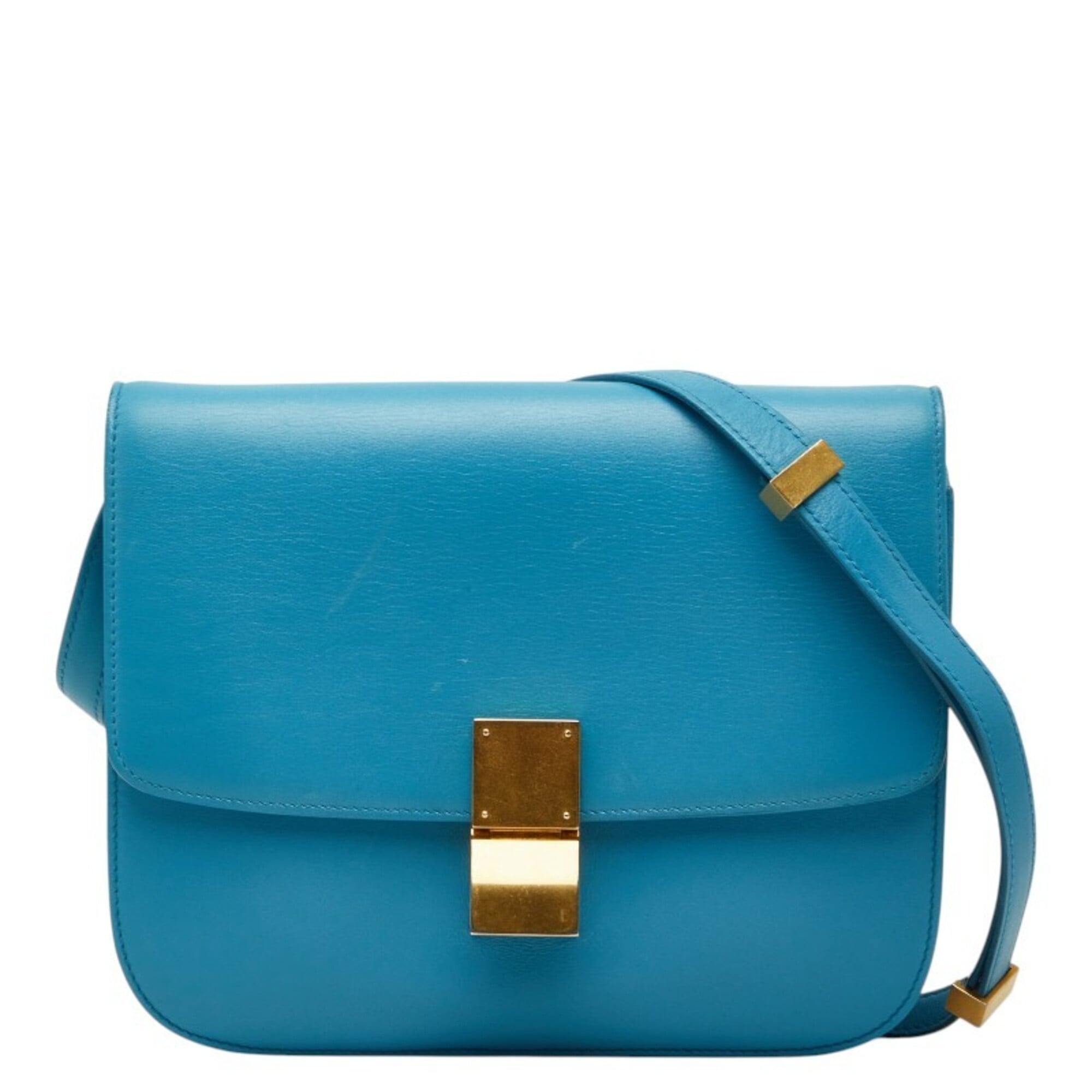 Celine Light Blue Leather Shoulder Bag (Pre-Owned)