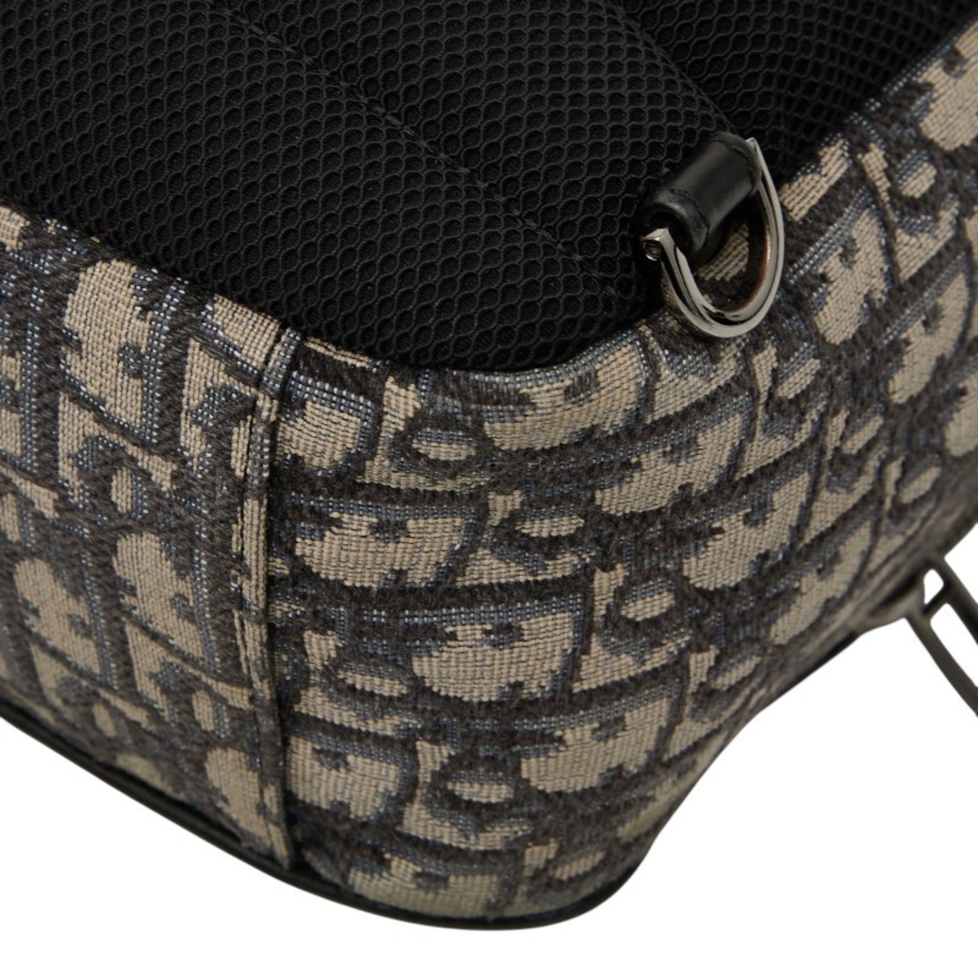 Christian Dior Beige Black Canvas Leather Shoulder Bag Sling Bag (Pre-Owned)