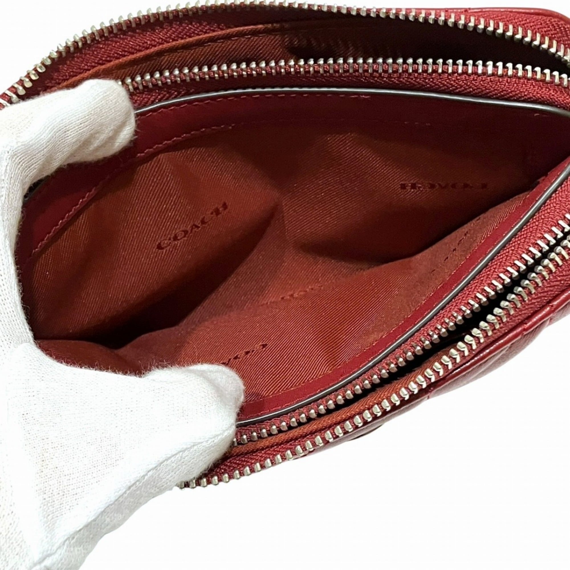 Coach Wine Leather Handbag (Pre-Owned)