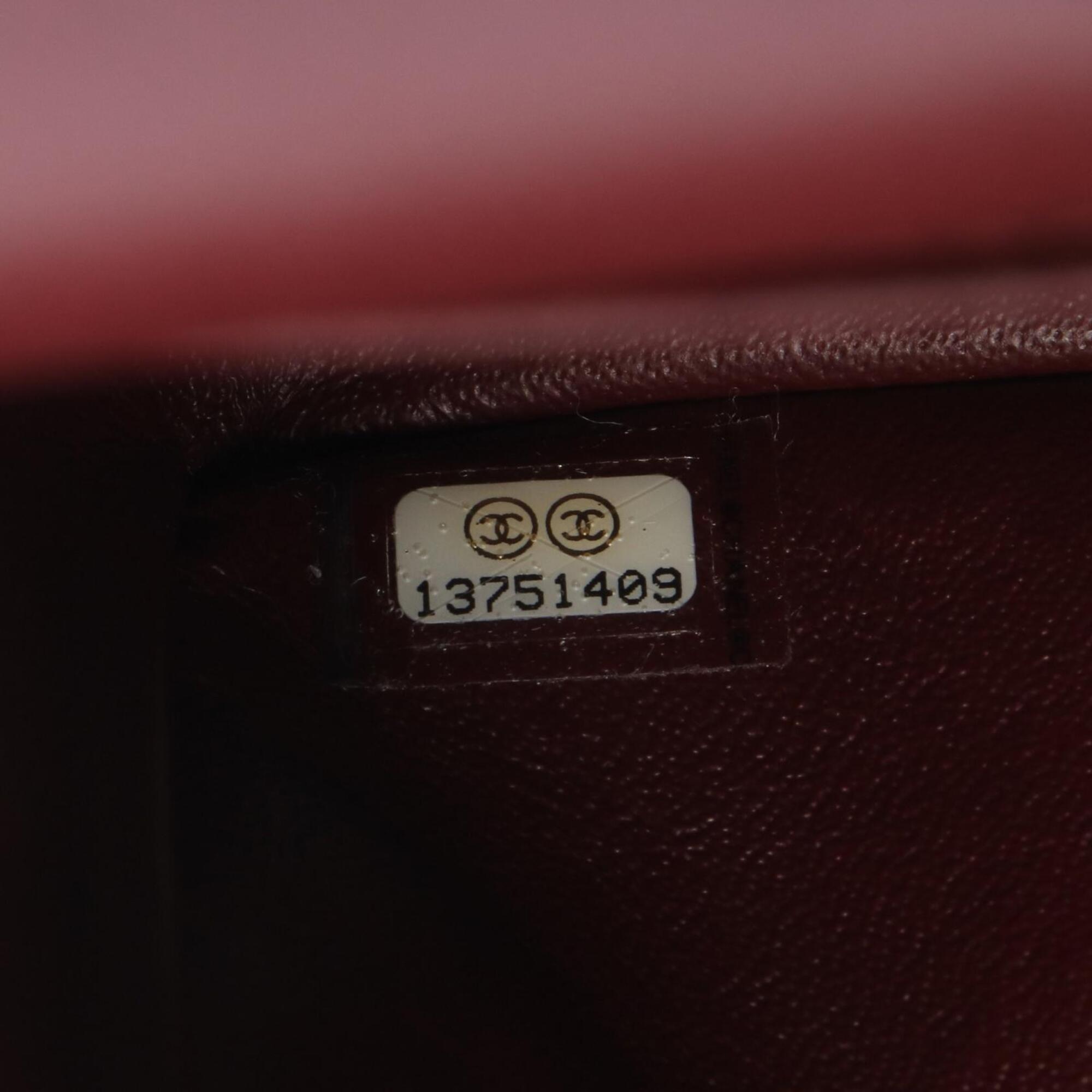 Chanel Black Leather Handbag Shoulder Bag (Pre-Owned)