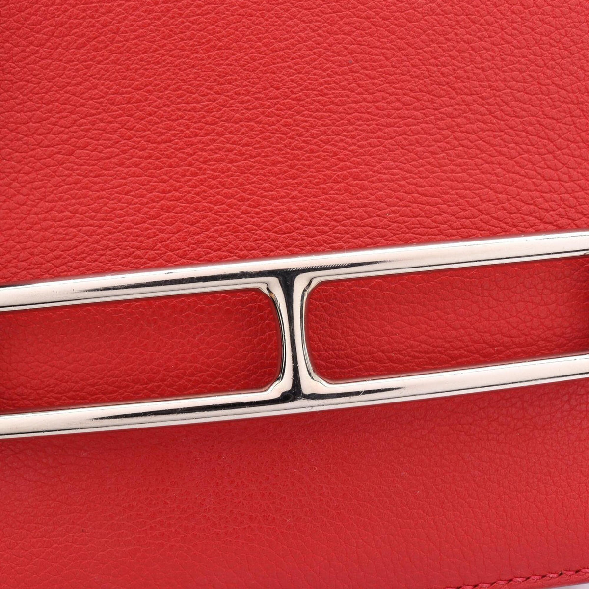 Hermes Red Color Evercalf Leather Handbag Shoulder Bag (Pre-Owned)