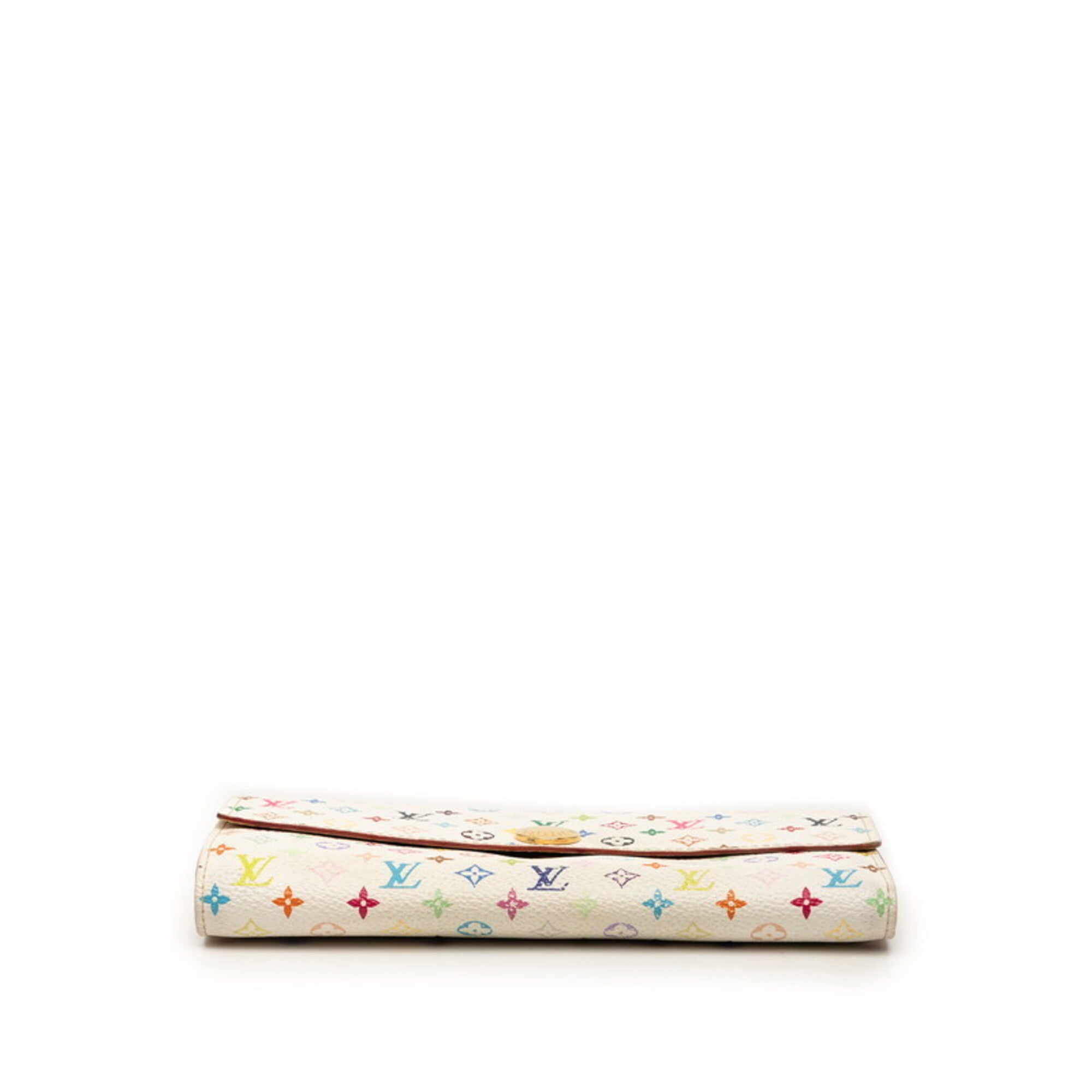 Louis Vuitton Blanc White Pvc Leather Long Wallet (Bi-Fold) (Pre-Owned)