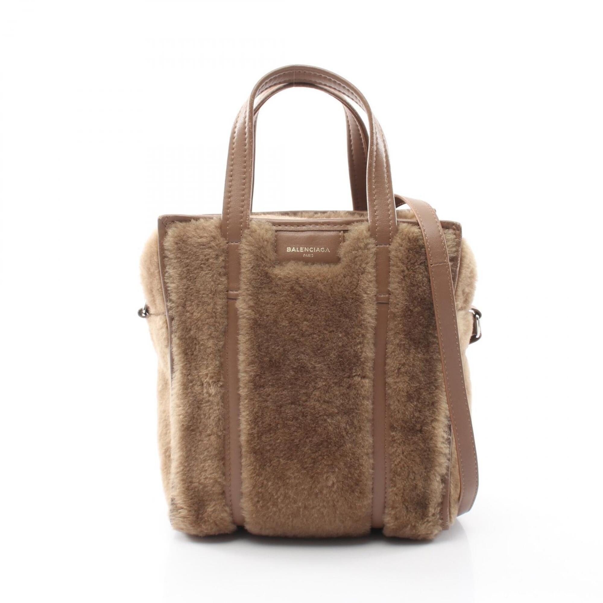 Balenciaga Brown Leather Handbag Tote Bag (Pre-Owned)