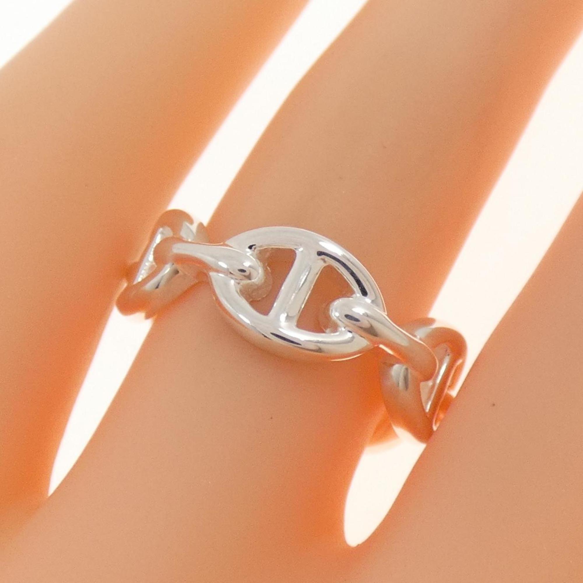 Hermes Silver 925 Band Ring (Pre-Owned)