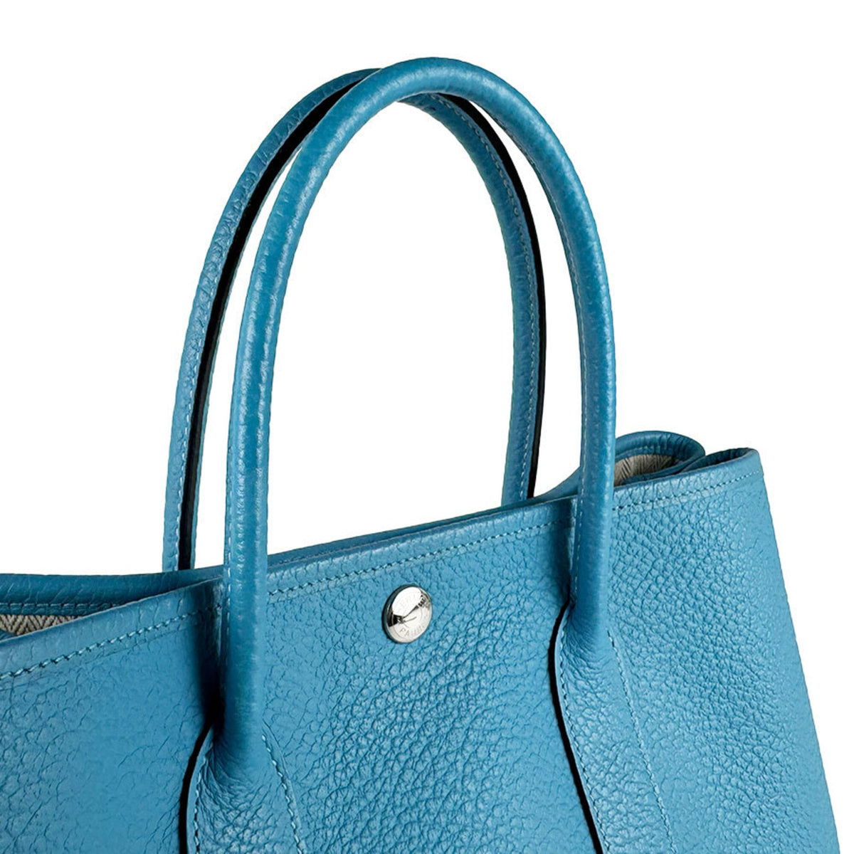 Hermes Blue Buffalo Leather Handbag (Pre-Owned)