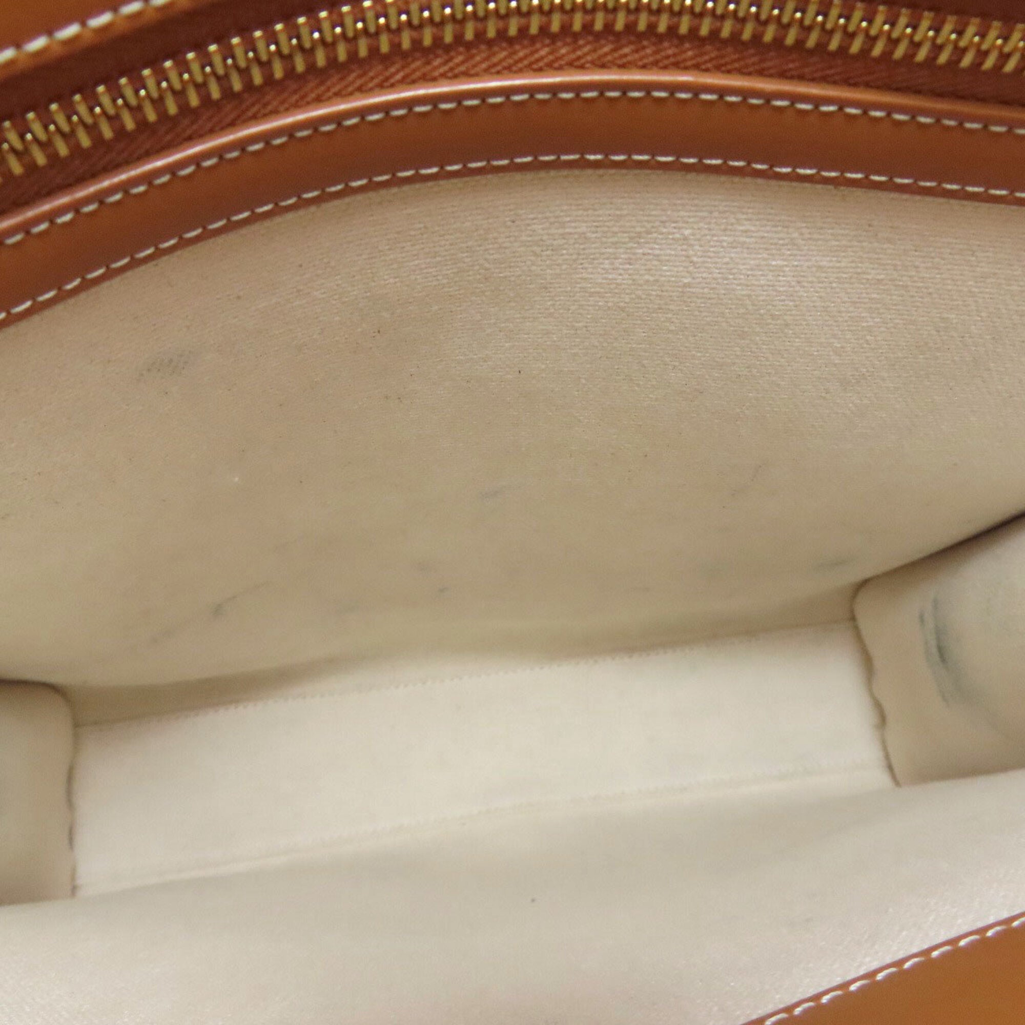 Celine Brown White Canvas Handbag (Pre-Owned)