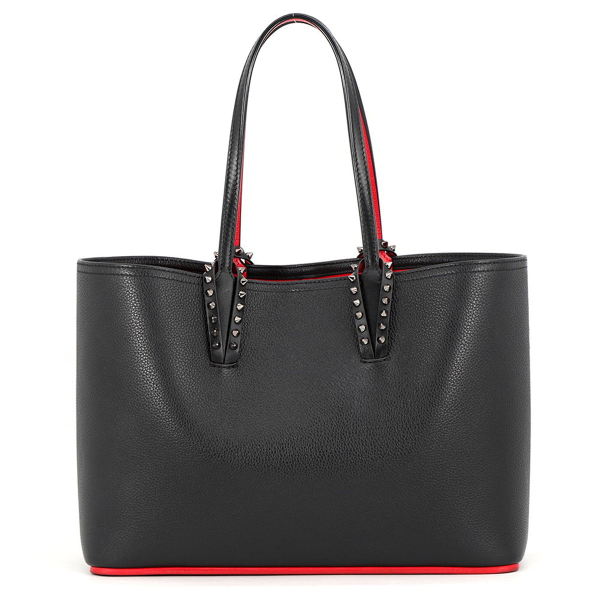 Christian Louboutin Black Leather Handbag Tote Bag (Pre-Owned)