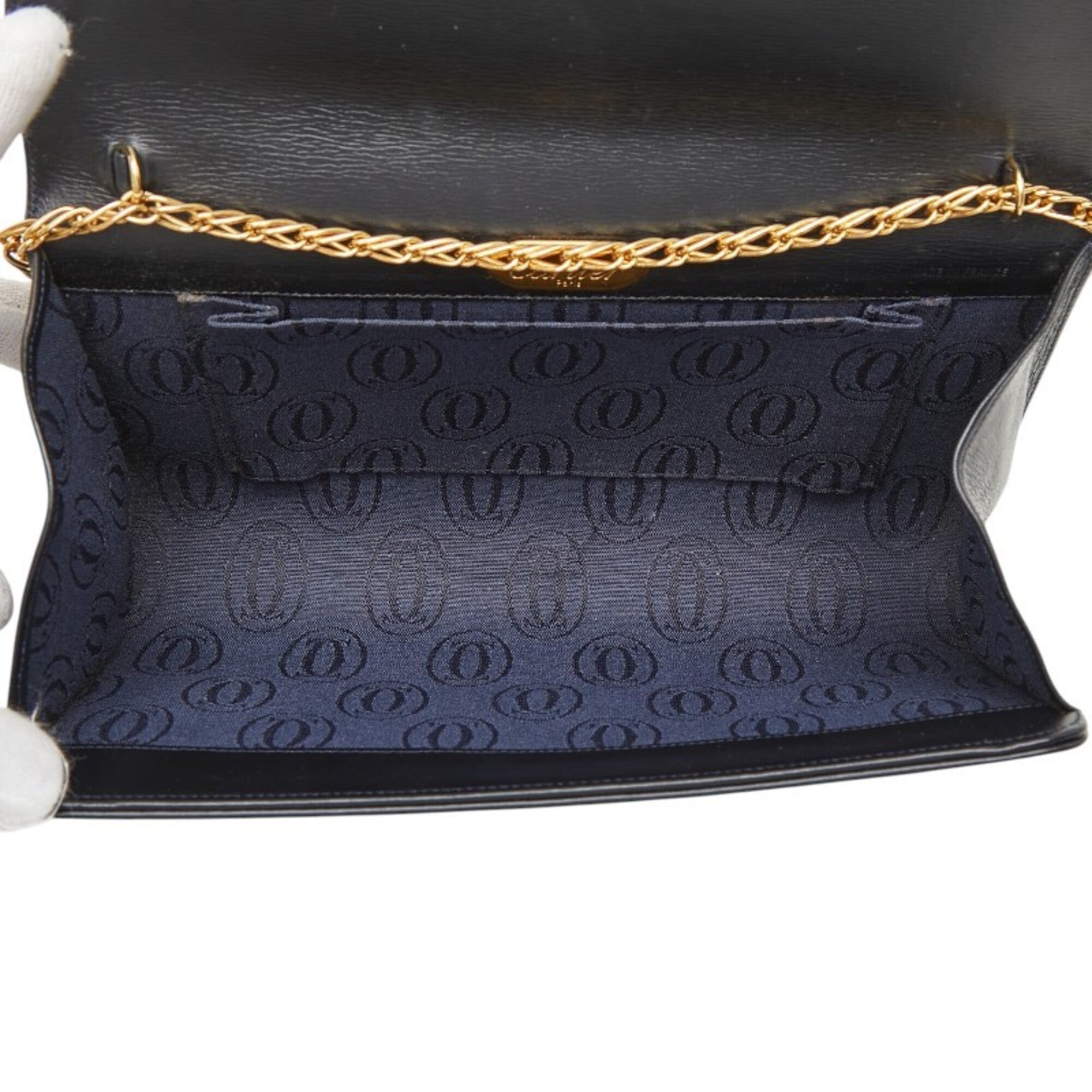 Cartier Black Leather Shoulder Bag (Pre-Owned)