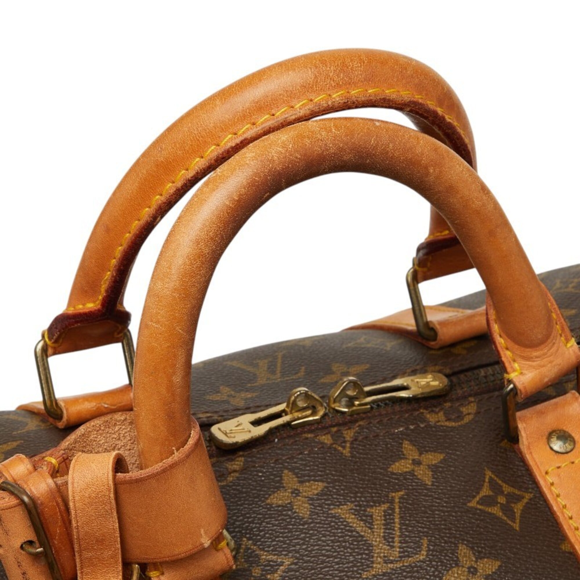 Louis Vuitton Brown Pvc Leather Boston Bag (Pre-Owned)