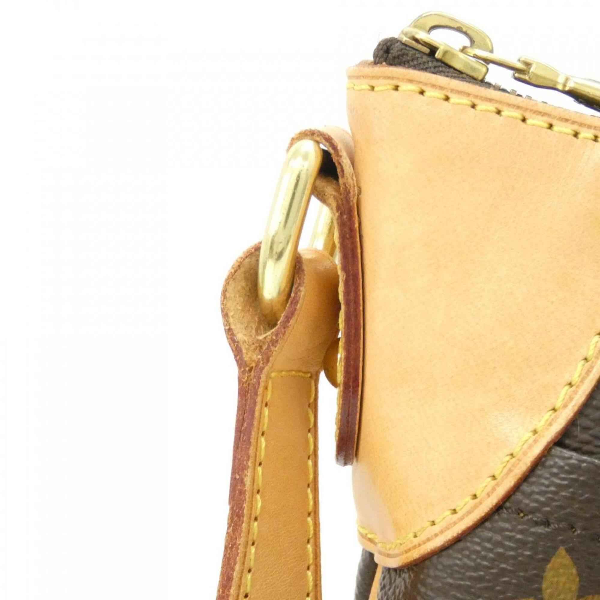 Louis Vuitton Marron Coated Canvas Shoulder Bag (Pre-Owned)