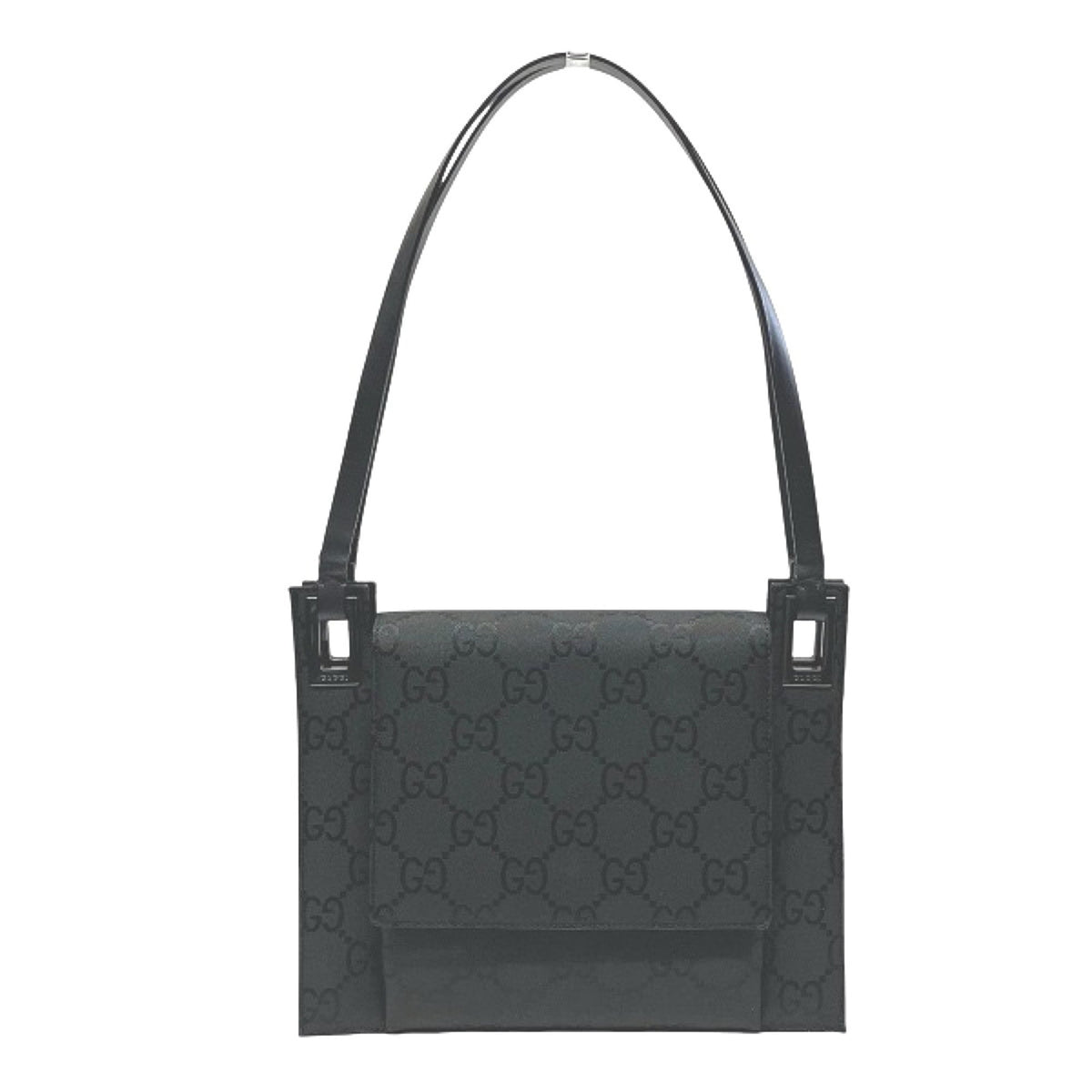 Gucci Black Gg Canvas Shoulder Bag (Pre-Owned)