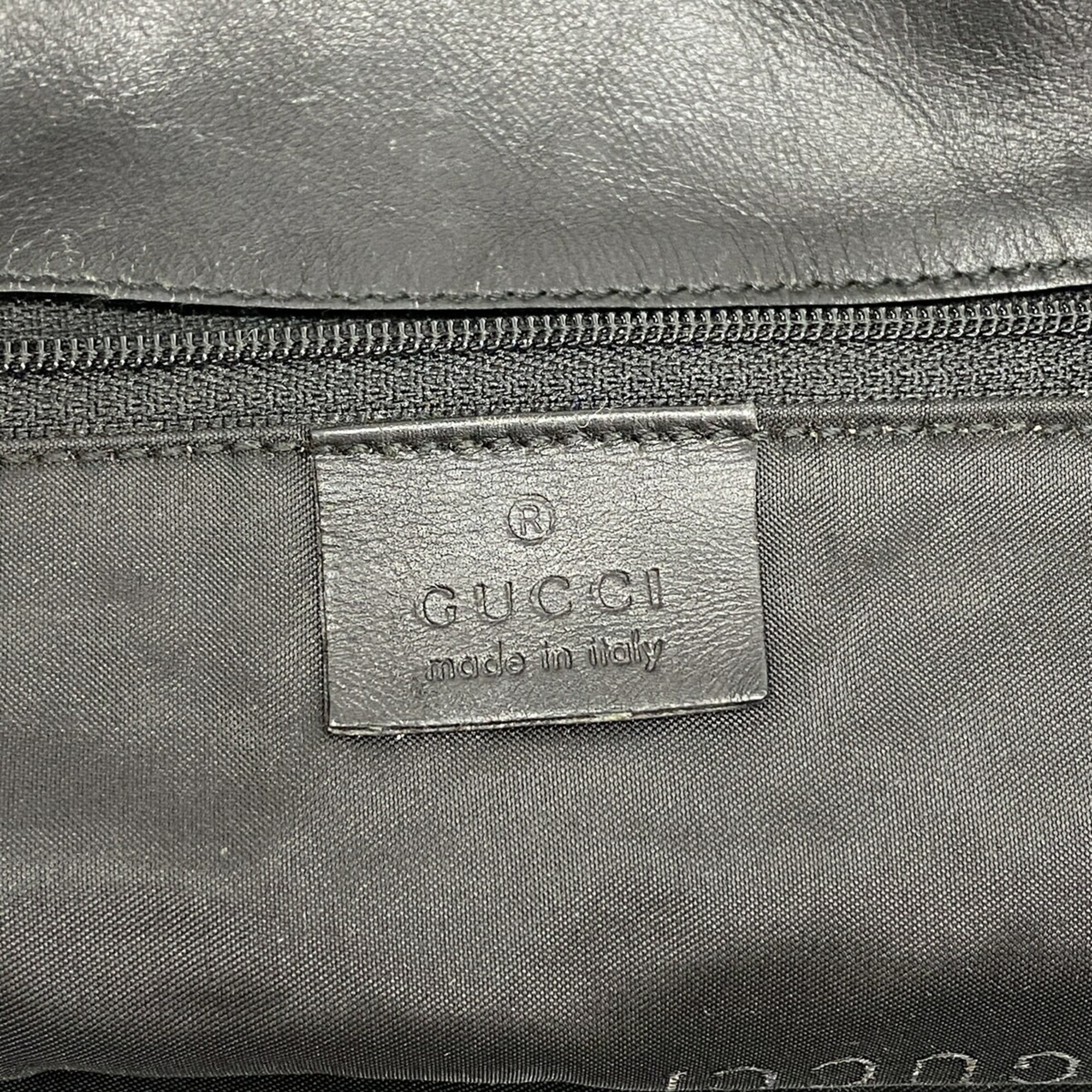 Gucci Black Canvas Tote Bag (Pre-Owned)