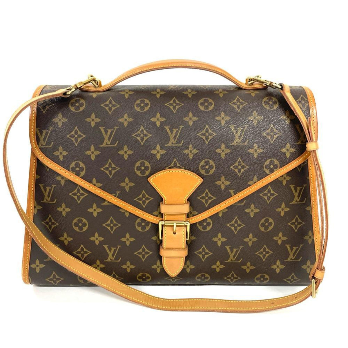 Louis Vuitton Brown Monogram Canvas Handbag (Pre-Owned)