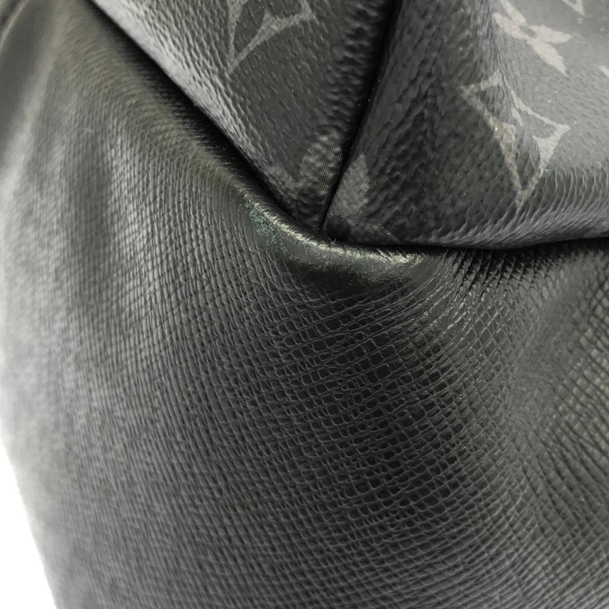 Louis Vuitton Black Coated Canvas Leather Backpack (Pre-Owned)