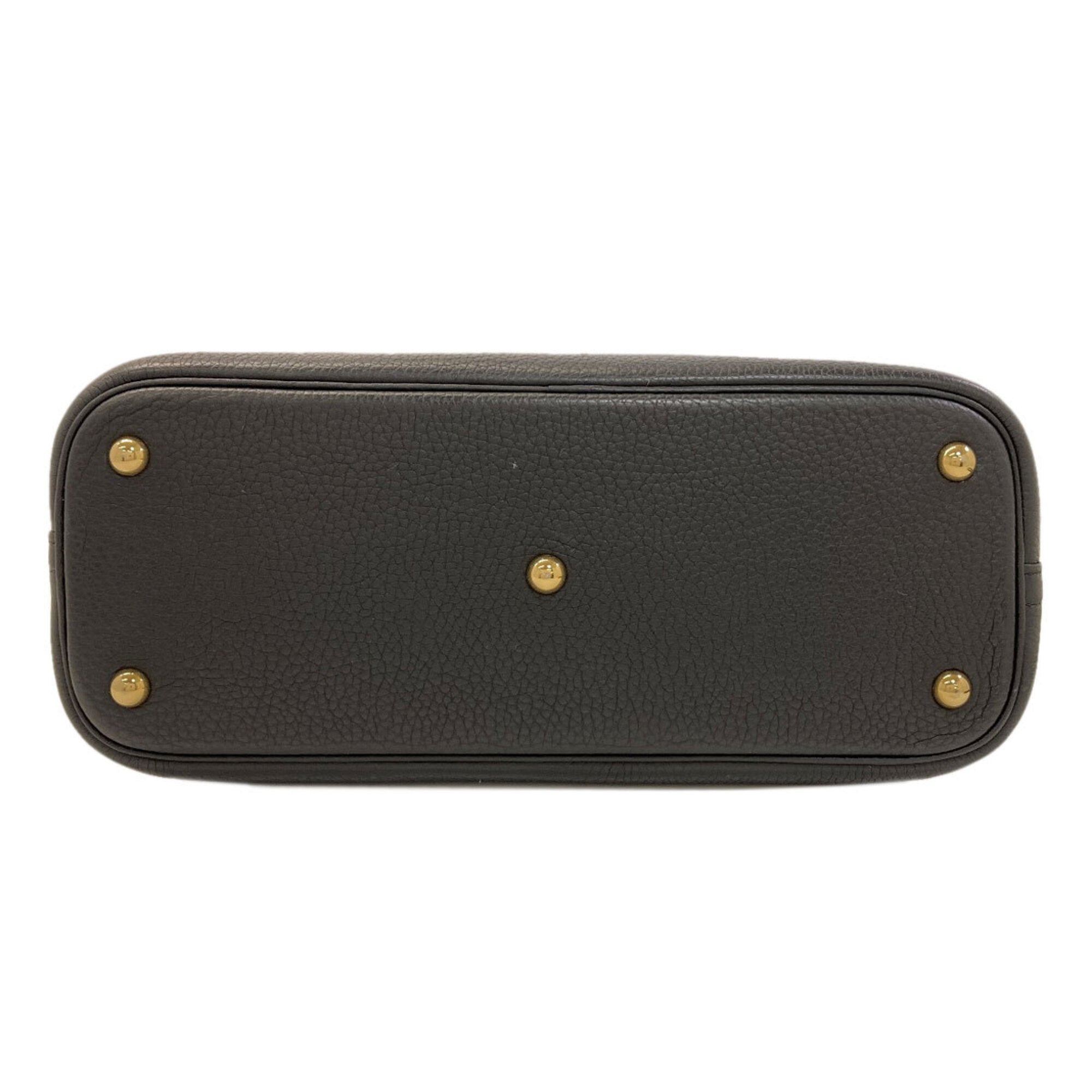 Hermes Black Taurillon Clemence Leather Handbag (Pre-Owned)