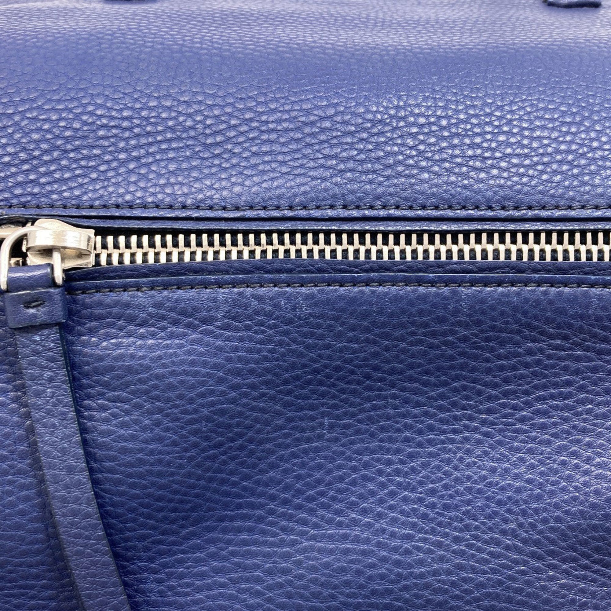 Miu Miu Blue Leather Tote Bag (Pre-Owned)