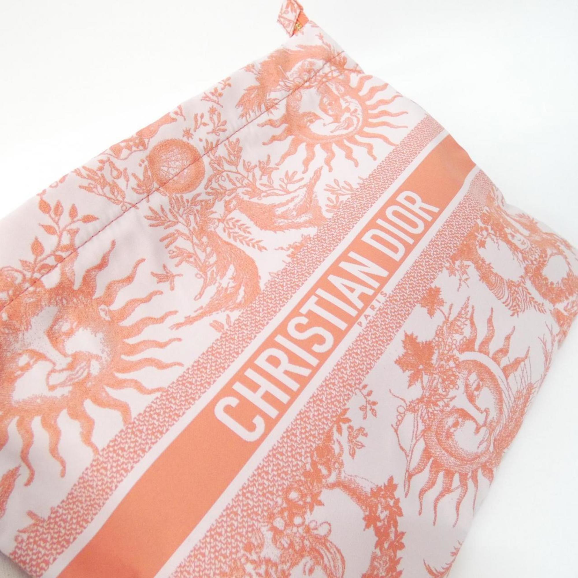 Christian Dior Orange Canvas Pouch (Pre-Owned)