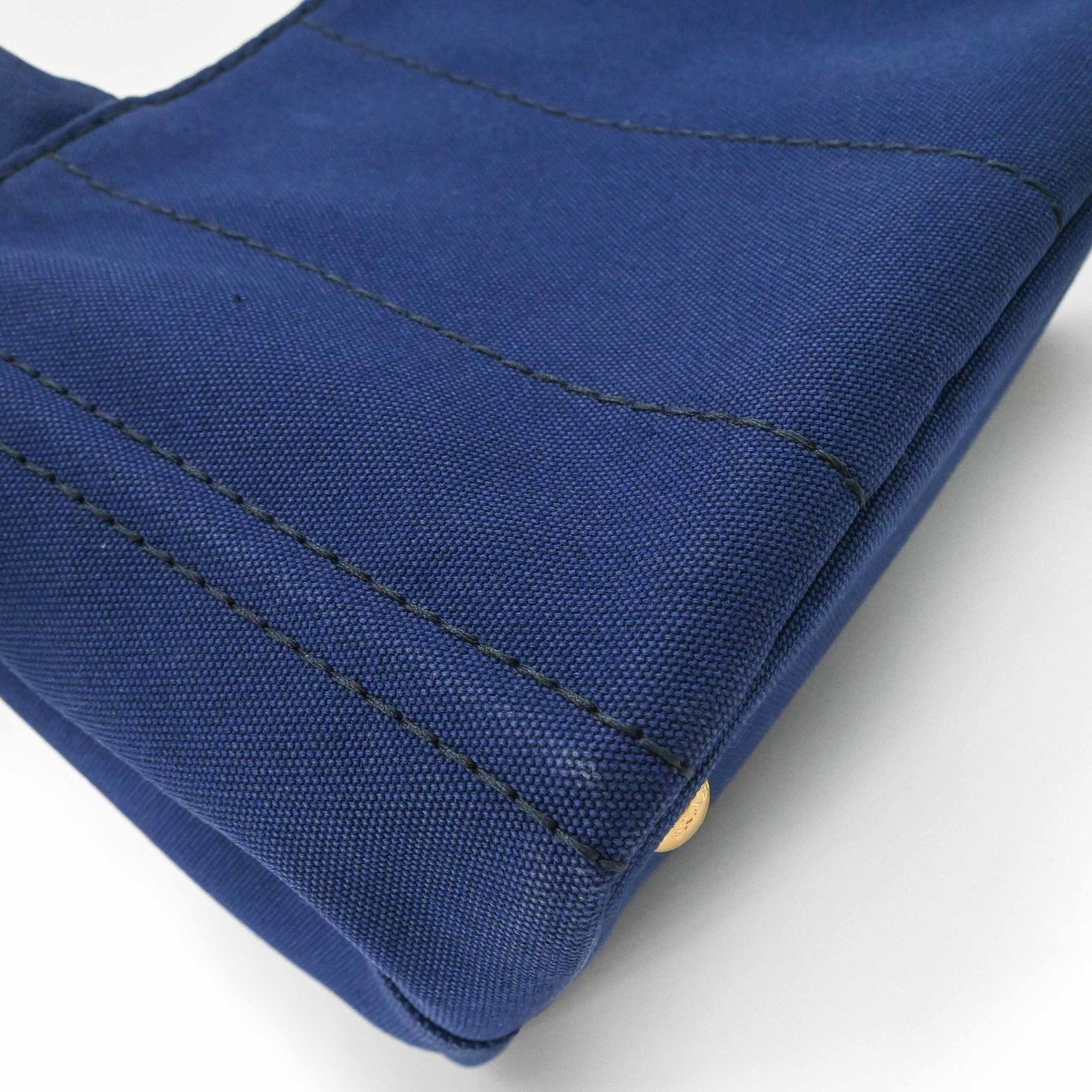 Prada Canapa Blue Canapa Handbag Tote Bag (Pre-Owned)