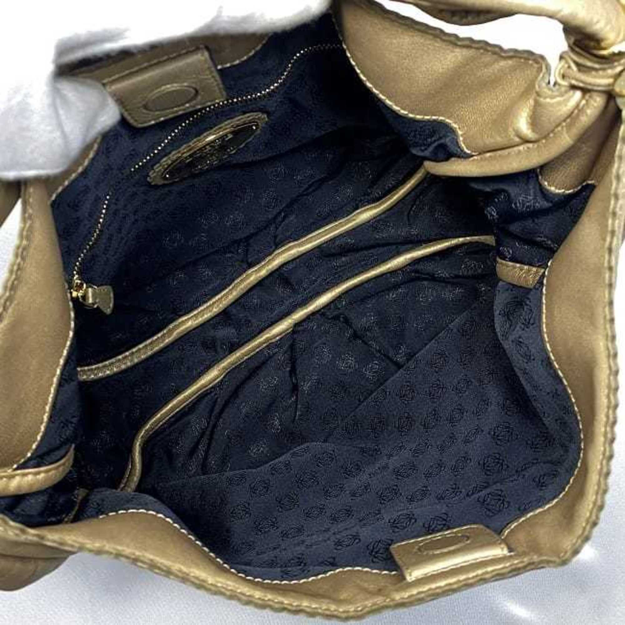 Loewe Gold Nappa Leather Shoulder Bag (Pre-Owned)