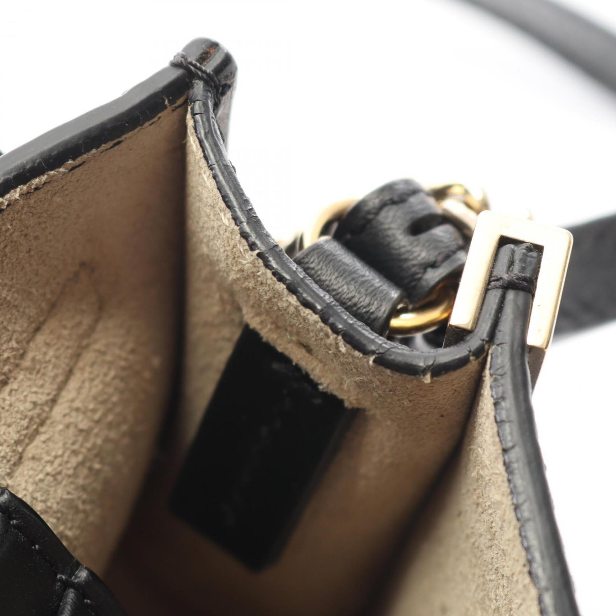 Chloé Black Leather Suede Handbag Shoulder Bag (Pre-Owned)