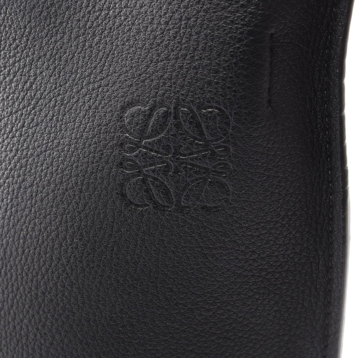 Loewe Black Brown Raffia Leather Handbag Shoulder Bag (Pre-Owned)